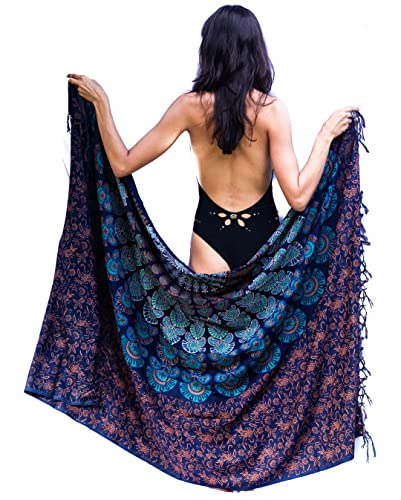 Mandala Life ART Pareo de Playa Para Mujer Boho Bikini Cover Up Cubierta Envolvente Falda Sarong Chal...