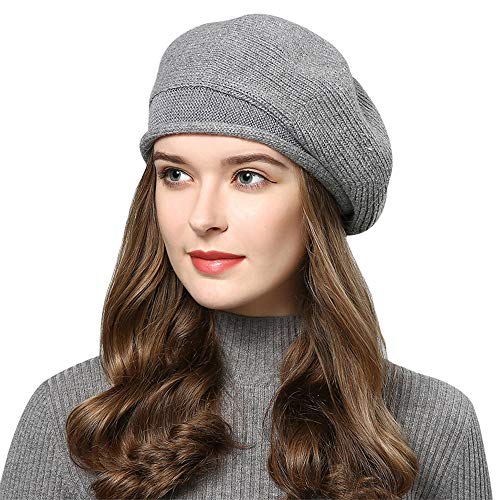 Superora Boinas Mujer Francesa Lana Vintage Sombreros de Mujer Fiesta Invierno Cl&aacute;sico Gorro Sombrero...