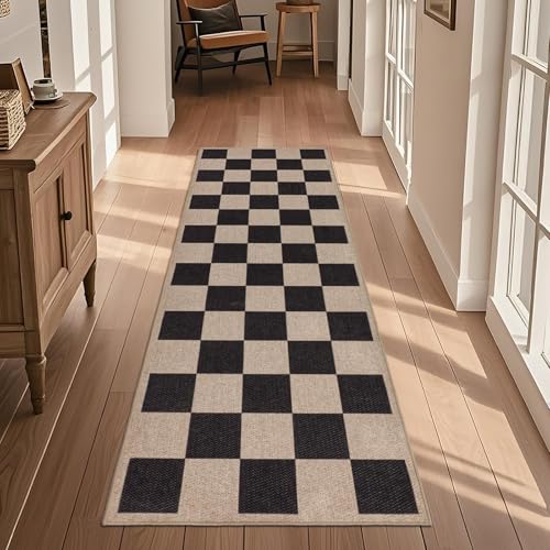 TUKDAK Alfombras bohemias antideslizantes para pasillo, 60 x 180 cm, alfombras tejidas para cocina,...