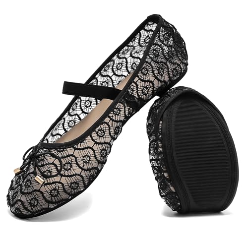 Pelbiuqik Bailarinas Mujer Verano – Zapatos Planos Punta Redonda, Cómodos y Plegables con Planta...