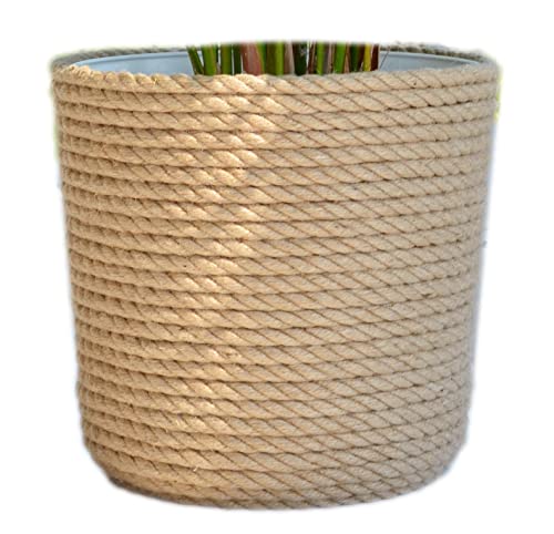 KORAD Maceta/macetero 28 estilo Boho EKO natural, cuerda de yute trenzado, cesta de hierba de yute...