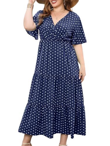 LapaPlus Vestido maxi de verano boho para mujer, tallas grandes, 2025, holgado, vestido de playa, vestido...