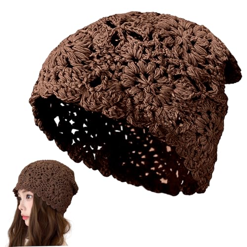AZIDWERYQ Sombreros de Crochet para Mujeres Floral Beanie de Gorro de Gorro en Voz Baja Sombreros de...