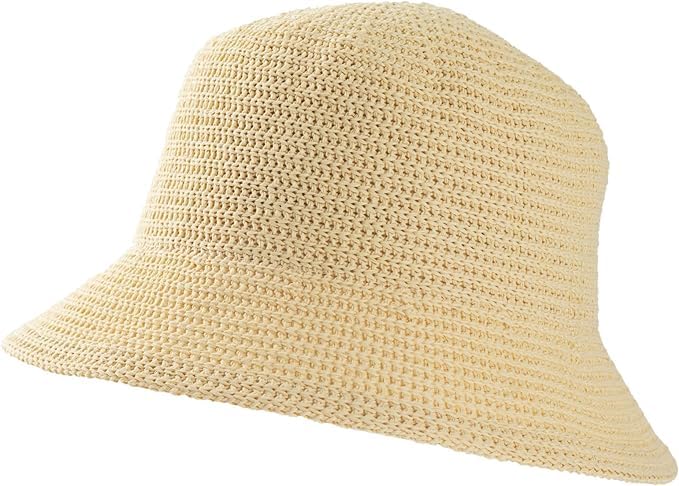 Sombrero de Sol para Mujer Sombrero de Viaje de Verano Paja de Verano Plegable de ala Ancha para Playa...