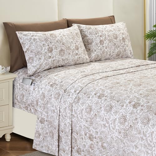 Elegant Comfort Juego de s&aacute;banas de 4 Piezas m&aacute;s Suave y Acogedor, Microfibra de Calidad hotelera 1500,...