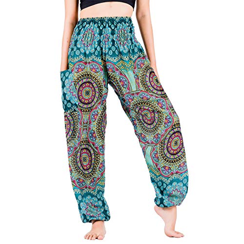 Lofbaz Yoga Boho Pantalones para Mujer Harem Hippie Ropa Pijamas Salón Joggers Ropa India Bohemia Danza...
