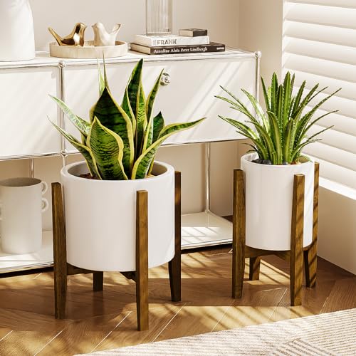 Bamworld Soporte para Plantas Interior Exterior Estanter&iacute;a Met&aacute;lica Ajustable Maceteros Decorativos...