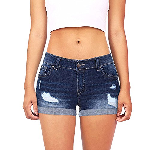 2025 Cintura Baja Jeans Hole Small Ripped Denim Shorts Pantalones Cortos Mujer Pantalones Lavados...