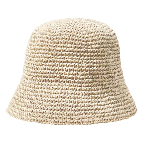HDGSAFD Sombrero de sol para mujer, color beige, transpirable, sombrero de verano, plegable, informal,...