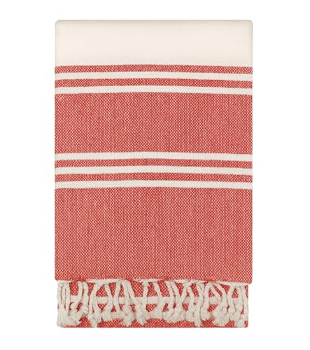 Vico Casa&reg; Toalla de Playa 90x200cm de algod&oacute;n, Rojo/Fouta de Playa, Piscina, Modelo Palau