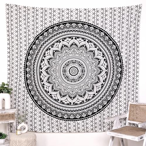 Tapiz de mandala de elefante de algod&oacute;n para colgar en la pared, tapices hippies, manta de playa hippie,...
