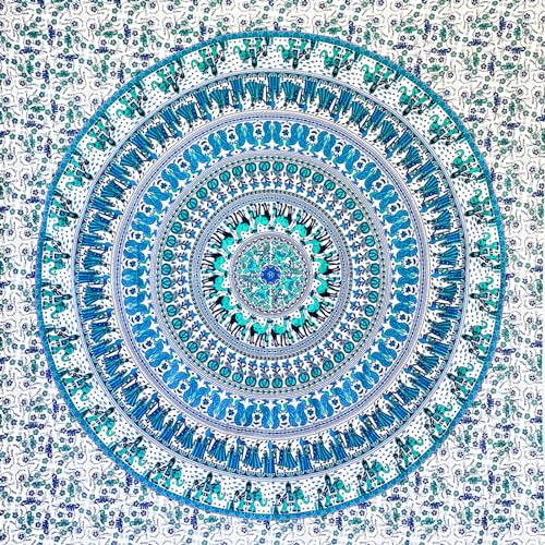 MOMOMUS Tapiz Mandala para la Pared - Arte Mural Indio en Tela - Ideal como Tapiz de Pared o Tapiz...