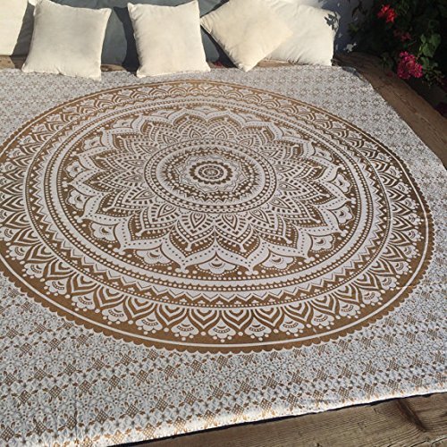Tradicional tapiz de mandala indio, hippie, para colgar en la pared, colcha de algod&oacute;n bohemio.,...