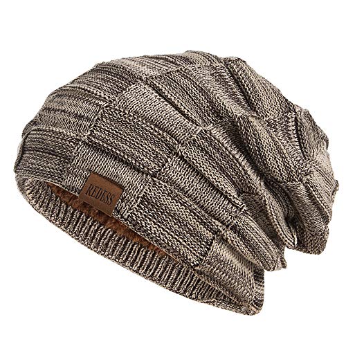 REDESS Beanie Hat para Hombres y Mujeres Winter Warm Sombreros Knit Slouchy Thick Skull Cap